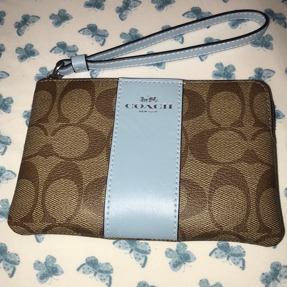 Signature coach wristlet